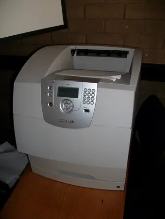 Lexmark workgroup laser printer with control panel display